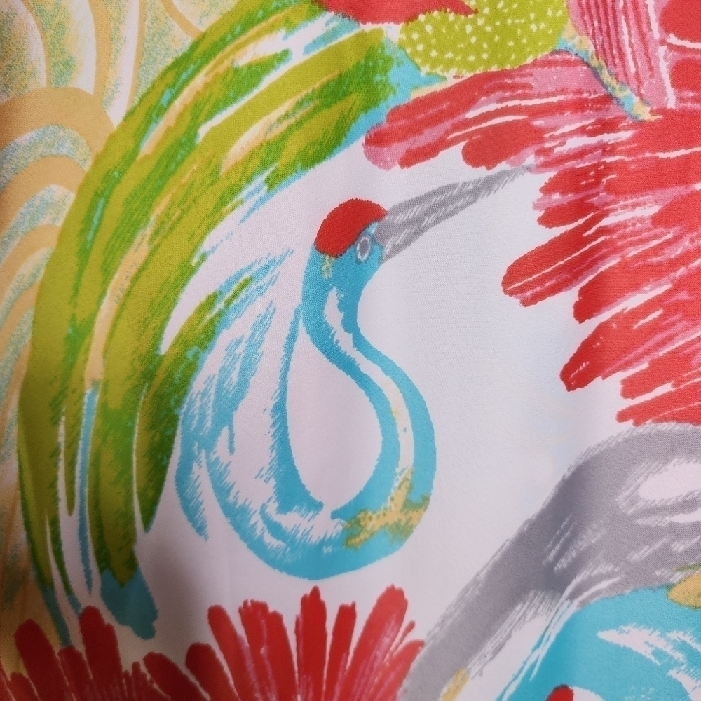 Natori Whimsical Crane Kimono Robe and Nightgown XS-S - Picture 5 of 9